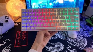 Teclado 75 Royal Kludge RK84  RGB Muito Lindo [upl. by Neehsar]