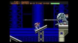 Sega Genesis Strider Full Play Through [upl. by Nennahs974]