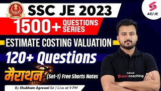 SSC JE Civil Engineering 2023  Complete Estimate Costing  Civil Engineering Capsule  Shubham Sir [upl. by Ehpotsirhc386]