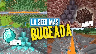 👉LA MEJOR Seed de Minecraft PE  DUPLICA Los DIAMANTES Y La NETHERITE  Minecraft Bedrock 117 [upl. by Ahsen812]