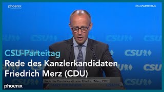 CSUParteitag Rede des Kanzlerkandidaten Friedrich Merz CDU qm 081024 [upl. by Trevar]