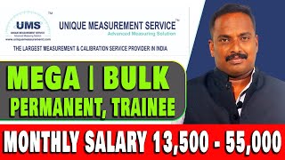 Upto 50000 Salary Jobs in UNIQUE MEASUREMENT SERVICE 2024 Across Tamilnadu  Tamil  VVVSI [upl. by Gautier411]