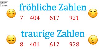 Was sind fröhliche und traurige Zahlen  Besondere Zahlen  ObachtMathe [upl. by Yahsal]