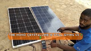 practical test between monocrystalline and polycrystalline solar panel [upl. by Ahteral279]