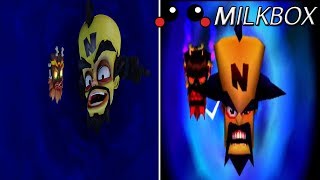 Crash Bandicoot N Sane Trilogy All TIME TWISTER Messages Comparison PS4 VS Original [upl. by Carthy]