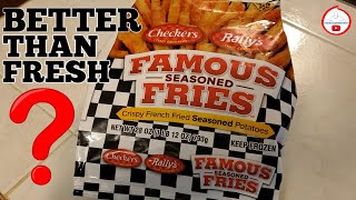 Checkers® Rallys® FAMOUS Seasoned Fries Review  Walmart® Frozen Food Taste Test [upl. by Eimmaj]