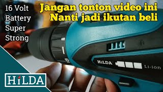 Hilda Bor Cordless 16 volt beli paket hemat lazada [upl. by Omsare]