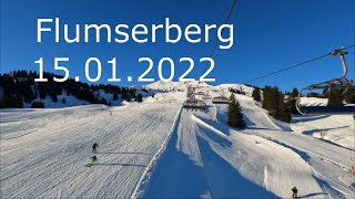 Flumserberg 15012022 Leist 2222m  Tannenboden 1400m [upl. by Geminius]