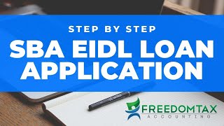 SBA EIDL Loan Application Step by Step Instructions Where amp How to Apply for SBA Disaster Loan [upl. by Luebke]