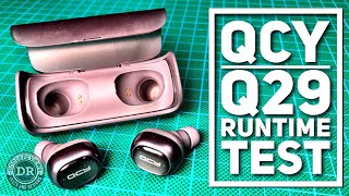 QCY Q29 Wireless Bluetooth 41 Dual Earphones  Runtime test [upl. by Neenwahs]