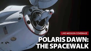 Watch live Polaris Dawn astronauts make first commercial spacewalk from SpaceX Dragon spaceship [upl. by Ahselet]