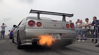 Nissan Skyline GTR R34 Turbo Tuning Acceleration amp Sound [upl. by Novak]