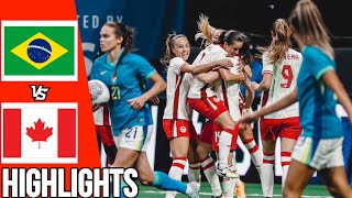 Canada vs Brazil  Highlights amp Penalty Shootout  SheBelieves Cup Semi Final  060424 [upl. by Irvin724]