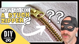 🔥 HOW TO FIX A STUCK JAMMED OR BROKEN ZIPPER➔ AN EASY DIY TRICK [upl. by Ceciley57]