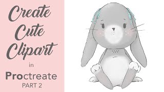 HOW I DRAW CLIPART ILLUSTRATIONS in PROCREATE on IPAD PRO To Sell in Creative Marketplaces  Part 2 [upl. by Shien]