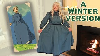 Sewing Sophie’s Blue Dress from Howls Moving Castle with 5 Sheets  an Edwardian Tea Gown [upl. by Amador]