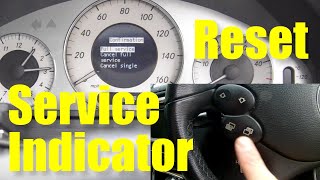 Reset service indicator on a Mercedes Benz EClass w211 post 2003 facelift  Short Video [upl. by Benia158]