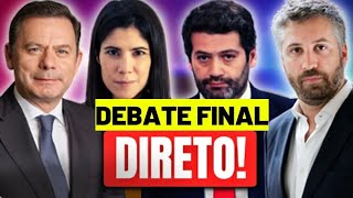 EM DIRETO DEBATE FINAL  ELEIÇÕES LEGISLATIVAS 2024 EM PORTUGAL CHEGA PAN PS PSD BL CDU PCP [upl. by Sabian158]