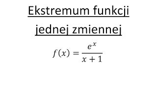 Ekstremum funkcji jednej zmiennej cz4 [upl. by Ecerehs]