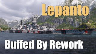 Lepanto Buffed By Rework  World of Warships Legends  4k [upl. by Yduj]