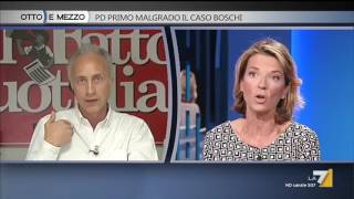 Travaglio alla giornalista Fusani Mi lascia parlare  ma chi è lei LAvv difensore [upl. by Ardnosac]