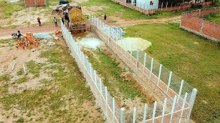 Wonderful earthmoving project Power bulldozer amp dump trucks in action of small project [upl. by Shing506]