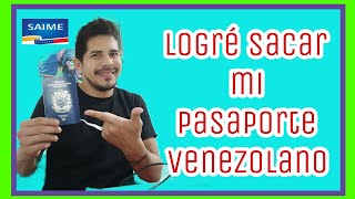 Como Obtuve mi Pasaporte Venezolano [upl. by Levi]