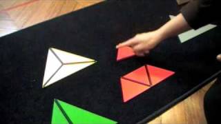 Montessori  Sensorial  Visual Sense  Constructive Triangles Triangular Box [upl. by Nylrem278]