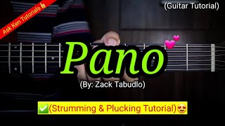 Pano  Zack Tabudlo No Capo  Strumming amp Plucking Tutorial [upl. by Hniv]