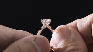 Miyabi handmounting a 06carat Decagon Diamond Engagement Ring [upl. by Calia]