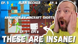 MIND BLOWN Alan Becker  Animation vs Minecraft Shorts Ep 5  8 NOTE BLOCKS amp PVP REACTION [upl. by Freiman]