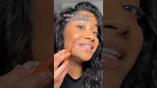 ✨NEW✨ Hudabeauty PINK corrector VS PEACH Corrector on brown skin 🤎🫶🏽 [upl. by Camm]