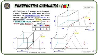 AULA 23  PERSPECTIVA CAVALEIRA DESENHANDO PEÇAS NO PLANO EXEMPLO 1 [upl. by Leanor995]