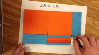 Multiplying decimals using area model [upl. by Servetnick]