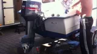 First run of my Yamaha 30 HP 2stroke outboard 30DETOL [upl. by Bonnice]