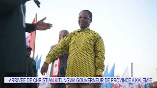 Larrivée du gouverneur Christian kitungwa Muteba à kalemie le samedi 13 juillet [upl. by Nadabas]