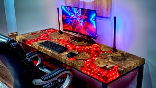 Making a Burning LAVA GAMING DESK [upl. by Dunn]