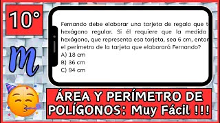 4️⃣1️⃣ Áreas y Perímetros de Polígonos Regulares en problemas básicos para la PNE del MEP [upl. by Elocyn]