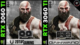 Zotac RTX 3060 Ti vs Gainward RTX 3060 Ti  A Benchmark and test on 7 games [upl. by Buschi]