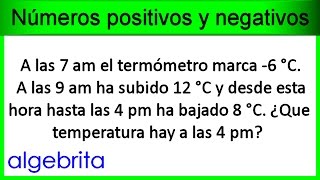 Variación de temperaturas con el tiempo Números positivos y negativos 181 [upl. by Buff515]