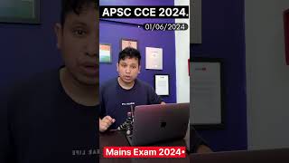 APSC CCE Mains Exam Date 2024  Common Entrance Exam 2023 [upl. by Icam]