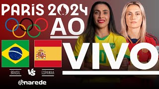 BRASIL X ESPANHA AO VIVO  OLIMPÍADAS 2024  SEMIFINAL [upl. by Geminius]