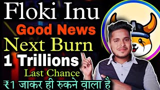 Floki Inu Next BURN 1 TRILLIONS ₹1 पार होगा  Floki Inu Coin News Today  Shiba lnu  Crypto News [upl. by Sydel]