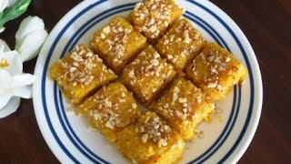 Quick and Easy Mango Coconut Burfi 10 minute recipe  Poonams Kitchen [upl. by Zanahs922]