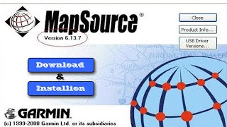 Download and Installation GARMIN GPS Software  Map Source [upl. by Leona]