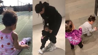 Kylie Jenner Shows Baby Stormi Walking  February 2019 [upl. by Assel]