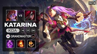 Katarina vs Aurora Mid  KR Grandmaster  Patch 1414 Season 14 [upl. by Nitsa193]