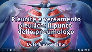 Pleurite e versamento pleurico il punto dello pneumologo [upl. by Kelsy]