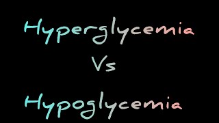 hyperglycemia vs hypoglycemia  blood sugar level  diabetes [upl. by Tenn177]