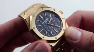 Audemars Piguet Royal Oak quotJumboquot Rose Gold 15202OR Luxury Watch Review [upl. by Zoltai]